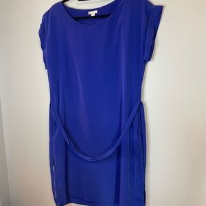 Gap women’s fully lined royal blue belted shift dress size medium
